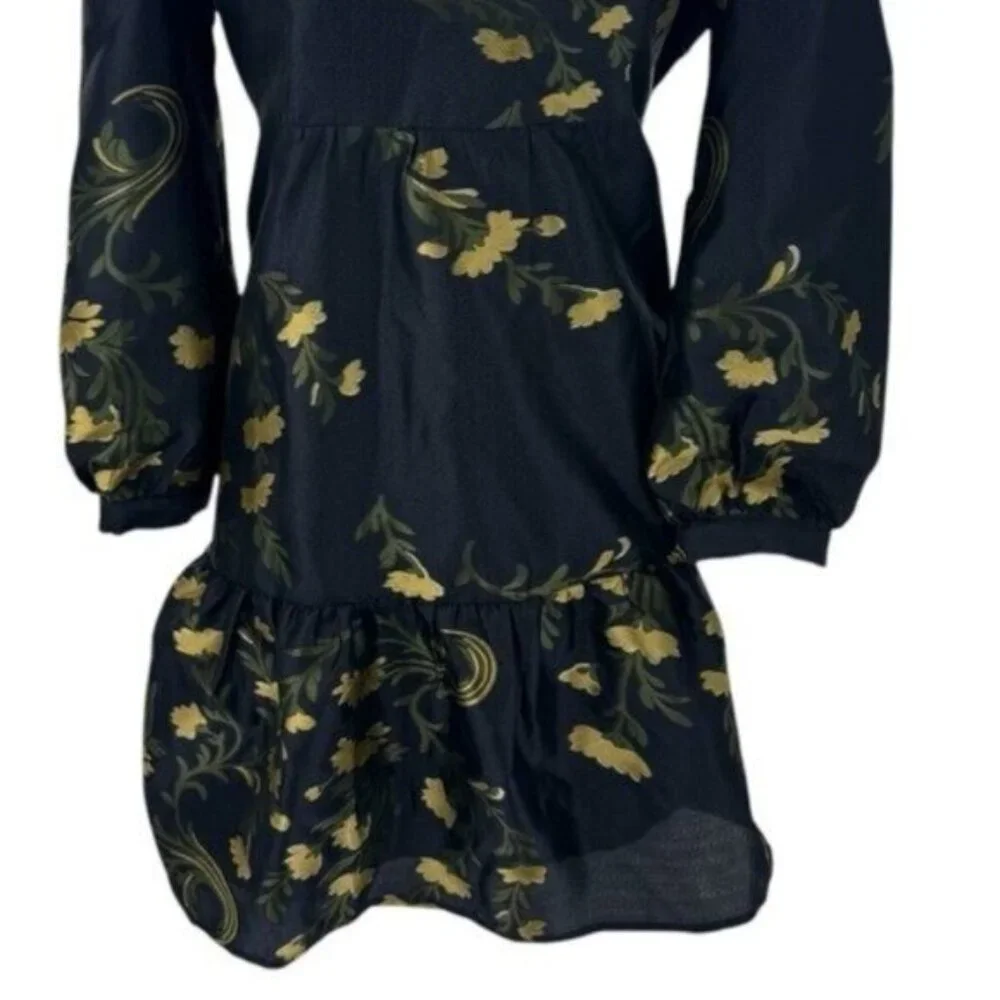 Tuckernuck | NEW Navy Jasmine Vine Jacquard Palmerston Dress Size XL - Picture 10 of 11